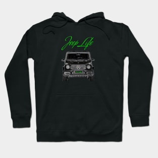 Mercedes G63 Jeep Life Special 4x4 Front View Hoodie